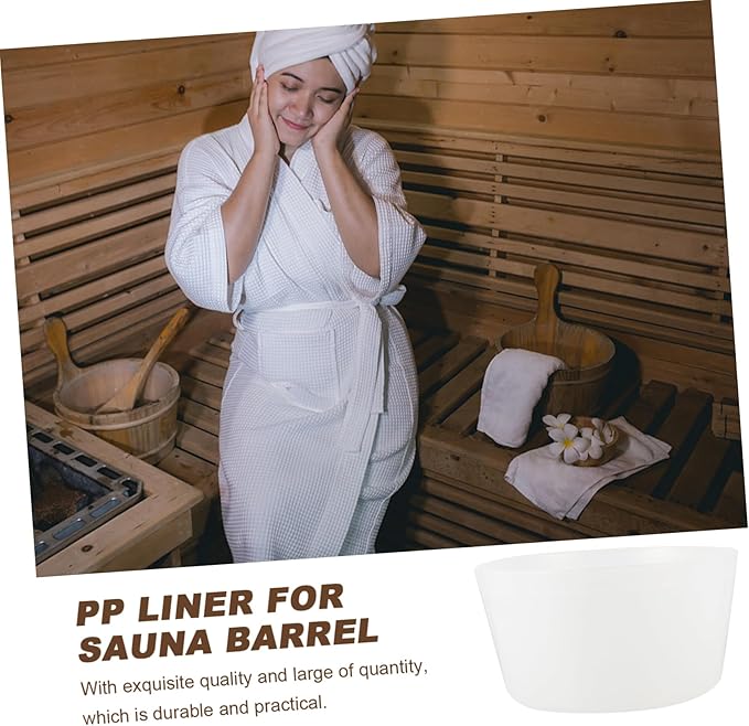 Healifty Sauna Barrel Liner 9 Inch Plastic Insert for Home Spa Sauna Bucket Replacement Multi-Functional Accessory for Wet and Dry Steam