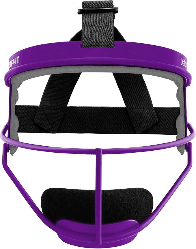RIP-IT Original Defense Softball Face Mask, Lightweight, Protective Fielder's Softball Face Shield with Ponytail Strap & Soft Foam Padding