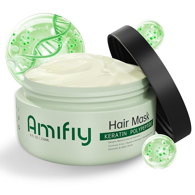 Keratin Hair Mask, Multi-care Deep Conditioning Hair Mask for Dry Damaged Hair, Anti-Frizz, Intensive Hydrating & Repairing Deep Conditioner for Strong, Smooth and Silky Hair, 8 Fl Oz