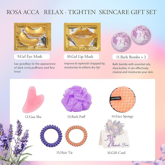 Mother's Day Gifts for Mom, 23 Pcs Hydrating Face Skin Care Set, Bath and Body Gifts Basket Set for Women, Anniversary, Self Care Gift Set, Present, Birthday Gift, Christmas, Anniversary, Teen, Wife