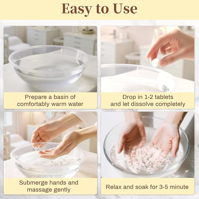 Manicure Spa Balls 8oz - Milk & Honey Soak Balls, Moisturizing Tablets, Cuticle Softener for Foot and Hand Soak Pedicure Spa Supplies Manicure Tools Nail Salon & Tavel Esenntial（80count）
