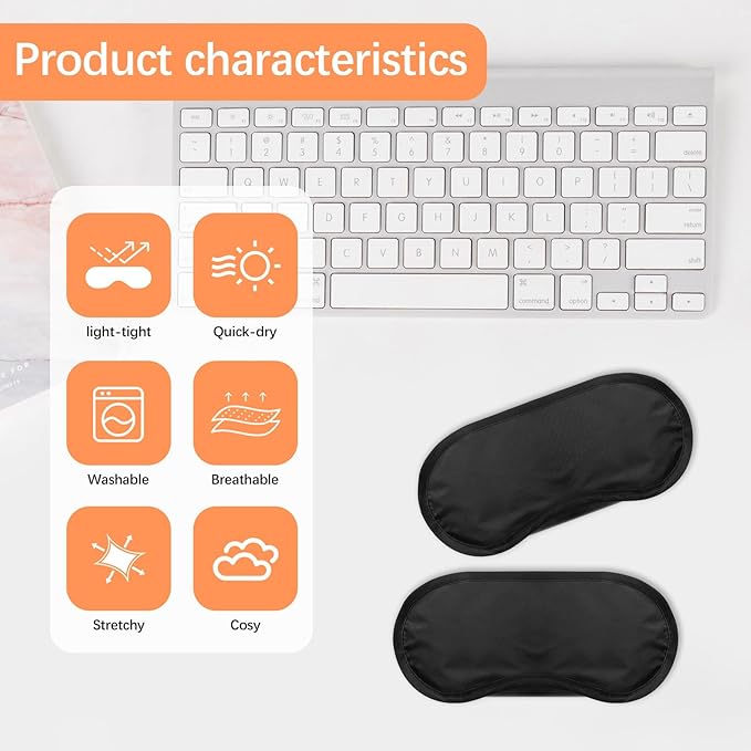 20 Pcs Eye Mask Sleep Masks Bulk Blindfolds for Party Games with Nose Pad and Adjustable Strap for Women Men 4 Layers Black Blind fold Sleeping Mask for Team Building Game
