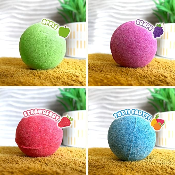 20 x Bath Bombs, Creates a Fizzing, Bath Time Adventure, Bubble Bath Bomb Gift Box, Party Bag Favours, Goody Bag Fillers for Children, Organic & Moisturising, Birthday Gifts for Kids