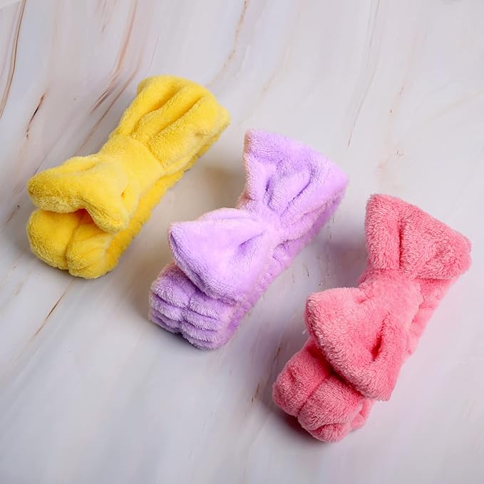 WSYUB Spa Headband, Makeup Headband for Washing Face, Bow Headbands for Women, Skincare Headbands,Easter Basket Stuffers