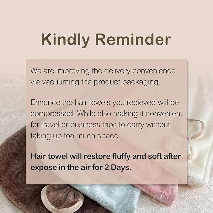 Jseng Microfiber Hair Towel Wrap for Women with Cute Bowtie, 2Packs Fast Drying Hair Towel Hair Turbans for Curly Long Wet Hair