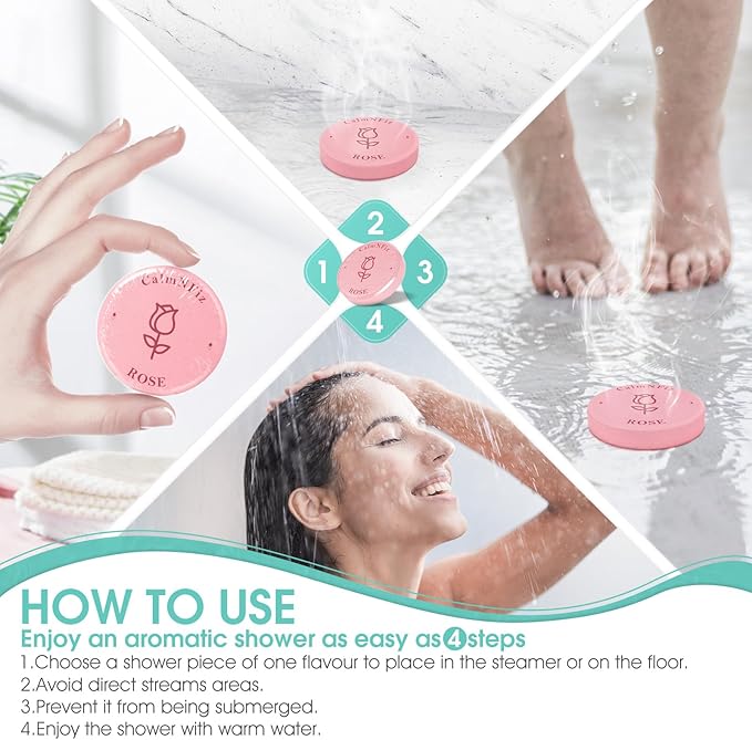 60 Pack Shower Steamers for Women Gift Set, Shower Bath Bombs with 6 Scents, Self Care Gifts for Wife, Easter Basket Stuffers for Women, Mothers Day and Birthday Gift Ideas