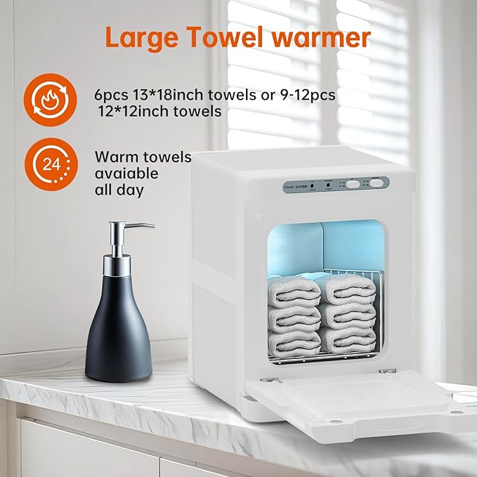 Hot Towel Warmer for Spa,2-in-1 Thermostatic Towel Heater,5L Mini Towel Warmer with Quick and All-Round Heating for Facial SPA,Beauty Salon,Esthetician and Bathroom