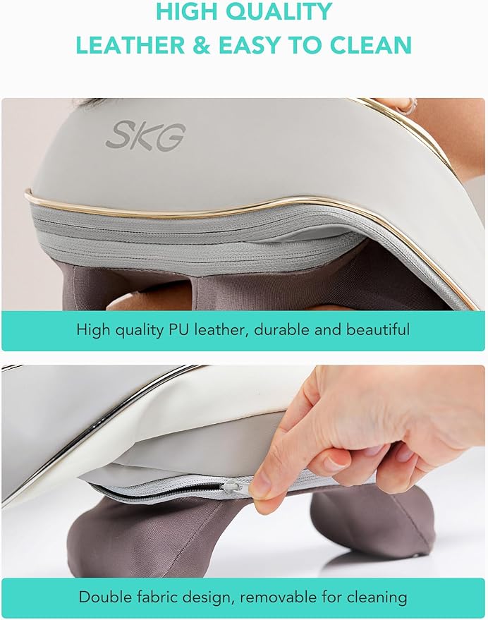 SKG 2025 Neck Massager for Pain Relief, Deep Tissue 6D Kneading with Heat, Cordless Neck & Shoulder Massage, Valentine Gift for Men & Women, H5 Mini