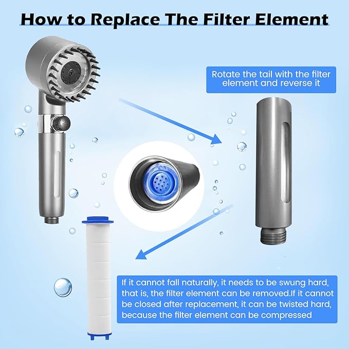 12 PCS Shower Filter Replacement - Shower Head Filter for Hard Water with Pp Cotton, 3.74x0.94 Inch