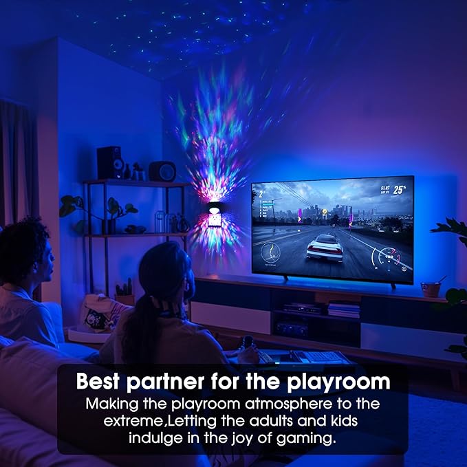 Night Lights Plug into Wall, Star Projector for Bedroom [2 Pack] Night Light Projector for Kids, 9-Color RGB Galaxy Nightlight with Dusk to Dawn Sensor for Bathroom, Home Gaming Room Decor Gifts