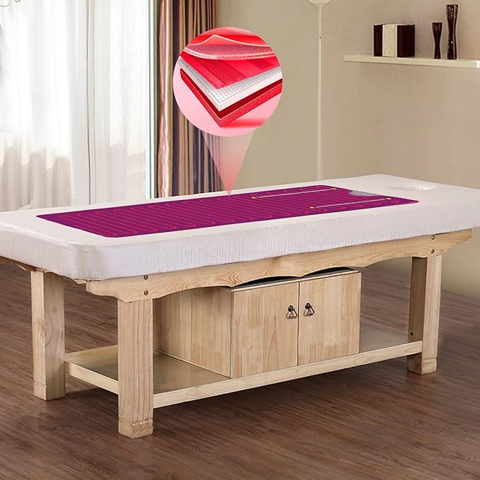 Sauna Blanket, 110V 650W Far Infrared Sauna Blanket Sauna Bag Body Shaper Blankets 35-80℃/ 95-176℉ Portable Saunas Bag Body Shaper Blankets for Beauty Salons, Spas (Purple+Zipper Style)