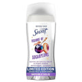 Secret Fresh Antiperspirant Deodorant for Women, 72hr Breathable Odor Protection with Pro-Hyaluronic Acid, Holiday Invisible Solid, Visions of Sugarplums with Spiced Fruit & Warm Amber Scent, 2.6 oz