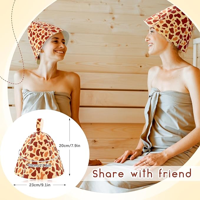 JaGely Sauna Hat for Men Women Sauna Hat Vaporarium Cap Russian Banya Cap for Bath House Accessories