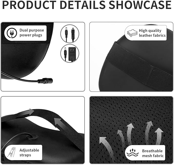iKristin Back Massager, Shiatsu Neck Massager with Heat, Electric Back Massager for Shoulder, Back, Leg, Deep Tissue Kneading Massage to Relief Muscles, Massage Pillow for Mom/Dad/Women/Men M