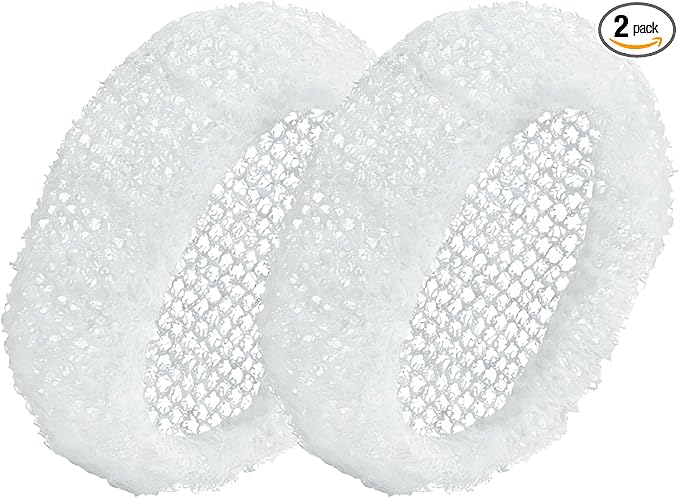2 Pcs African Net for RamPula Face Scrubber, Facial Exfoliation Sponge Exfoliating Shower Scrubber Skin Smoother, Nylon African Face Sponge Net Great for Daily Use - White