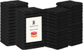 Reed&Pick Salon Towels – 50 Pack Black Hand Towels 100% Cotton Spa Towel – 16x27 inches Highly Absorbable Facial, Gym, Hair, Face, Bulk Small Towels