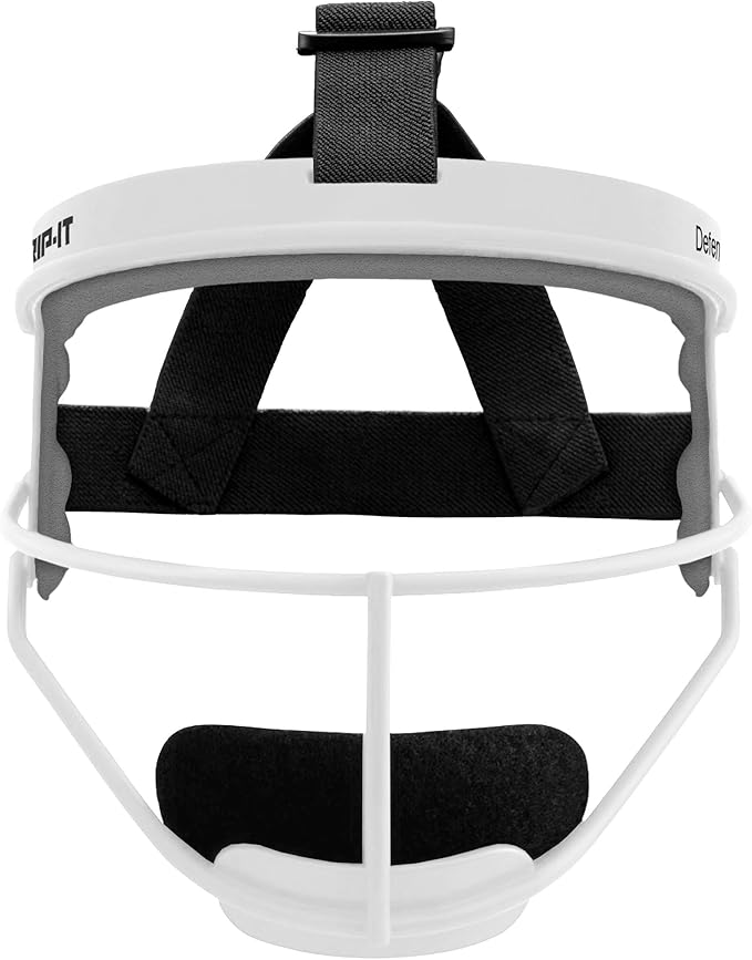 RIP-IT Original Defense Softball Face Mask, Lightweight, Protective Fielder's Softball Face Shield with Ponytail Strap & Soft Foam Padding
