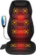 COMFIER Back Massager with Heat, Vibration Massage Seat Cushion with 8 Massage Nodes & 5 Modes, Adjustable Chair Massager Pad for Home Office, Heated Chair Pad, Mother‘s Day Gifts for Mom