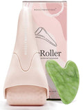 ROSELYNBOUTIQUE Ice Roller for Face & Gua Sha Facial Tools - Wrinkles Fine Lines Puffiness Massager Facial Skin Care Tools - Self Care Gifts for Men Women (Beige)