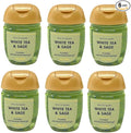 Bath and Body Works Classic and Seasonal Scents Pocketbac Gel Sanitizers - Pack of 6-1 oz each (White Tea and Sage)