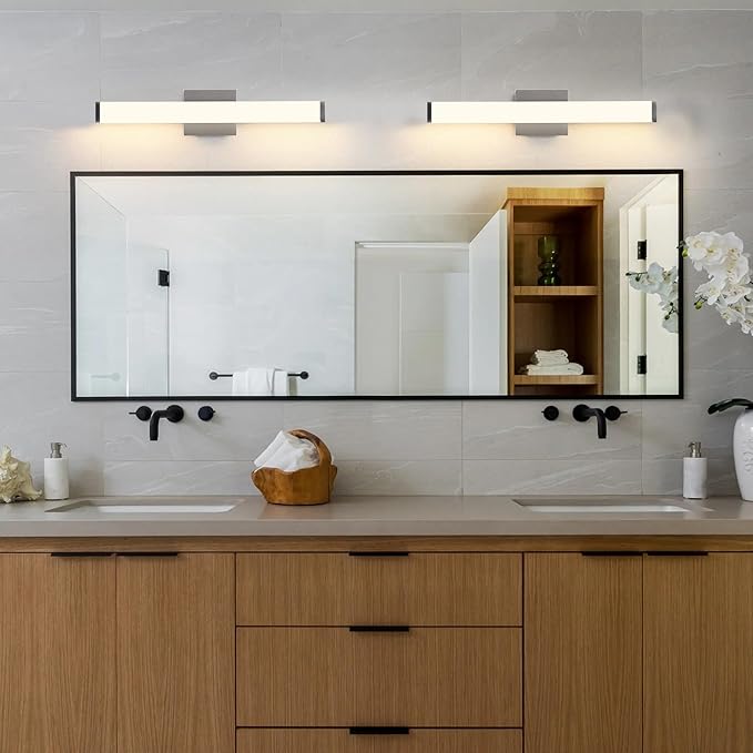 Bathroom Light Fixtures Over Mirror 22IN, 19W 5CCT Dimmable Modern Vanity Lights,Bar Vanity Light for Bathroom Mirror Restroom, Wall Light Fixtures Vanity Lighting