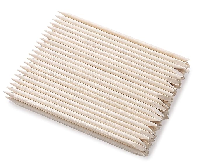 300Pcs Orange Wood Sticks for Nails, HOOMBOOM Double Sided Cuticle Pusher Remover Nail Art Manicure Pedicure Tool