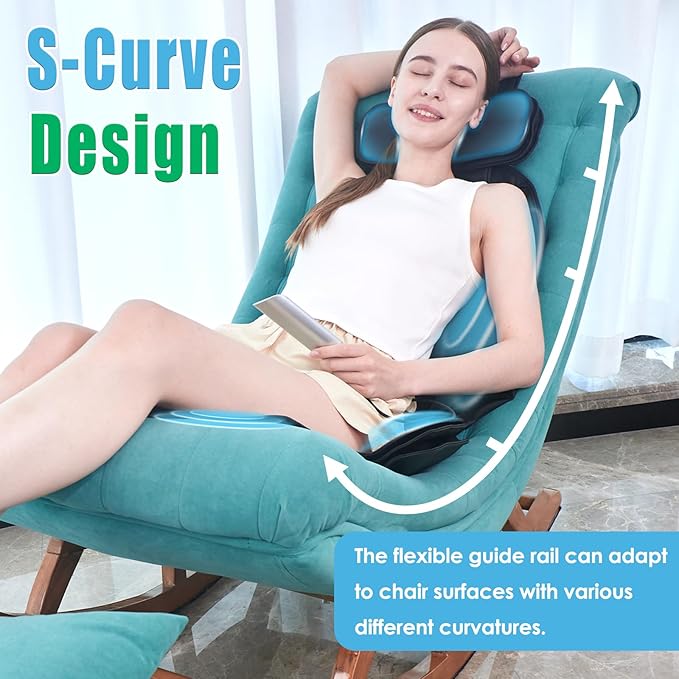 Shiatsu Massage Cushion with Heat, Kneading Back Massager for Chair Helps Relieve Fatigue, Massage Chair Pad for Office Chair, Sofa, Recliner, Gift for Family/Mother's Day