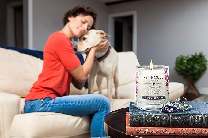 Pet House Cucumber Candles, Long Lasting Scented Candles for Pet Odors, 60 Hour Burn Time - Cucumber Mint, 9 oz