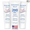 BERGMAN KELLY - Travel Size Lotion - 1 fl oz, 200 PK, Tropical Waterfall - Delight Your Guests w/Invigorating & Refreshing Body Lotion - Quality Mini & Small Size Guest Hotel Toiletries in Bulk