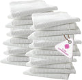 CASA COPENHAGEN Ribbed Bar Mop Towels - Pack of 24, 10"x10" 100% Cotton, Highly Absorbent & Durable Towels, Multipurpose Kitchen Towels for Home, Bar, Restaurant, Cleaning & More