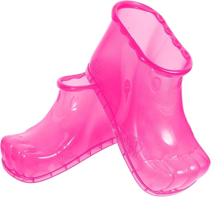 FRCOLOR Foot Soaking Shoes Waterproof PVC Spa Bath Slippers for Home Pedicure and Relaxation Comfortable Foot Bath Soaker Boots 10.24X4.92X10.24 Inches