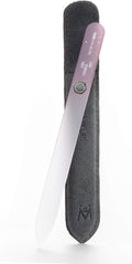 GERMANIKURE Glass Nail File in Suede Sleeve - Love Yourself First - Professional Crystal Nail File for Natural Nails - Ideal Manicure & Pedicure Tool for Smooth, Easy Shaping - Nail Care Gift