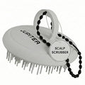 Jupiter Scalp Exfoliator - Scalp Massager Tool for Wet & Dry Hair - Ergonomic Detangler Brush - Dandruff Comb & Scrub to Remove Dandruff & Buildup and Support Circulation - White