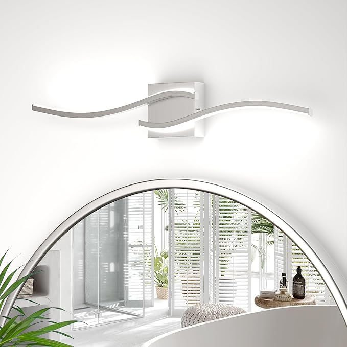 Espird 23inch Led Bathroom Vanity Light Bar, Brushed Nickel 5CCT Dimmable 2700-6500K Vanity Lights for Bathroom, Modern Bathroom Light Fixtures Over Mirror Led Lighting Fixtures