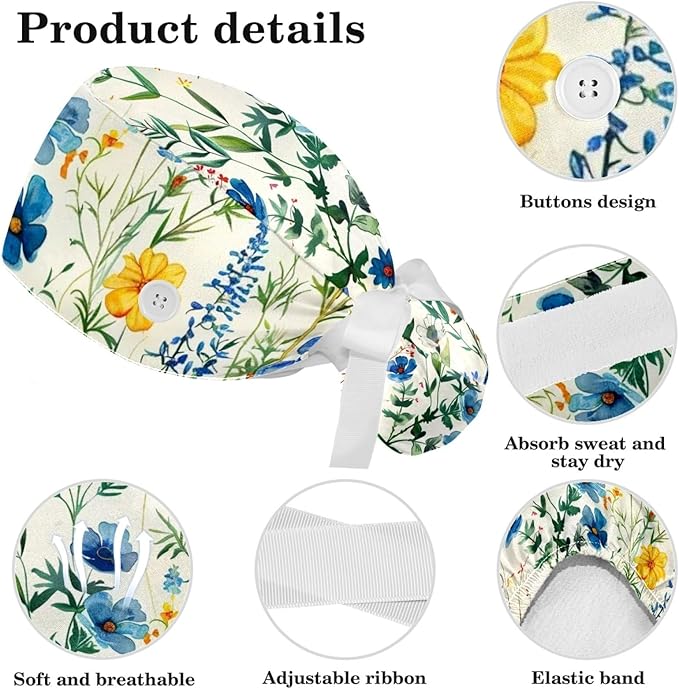 Women's Working Caps with Scrunchies Tarot Pattern Background Lace-Up Hat Unisex Hair Covers One Size