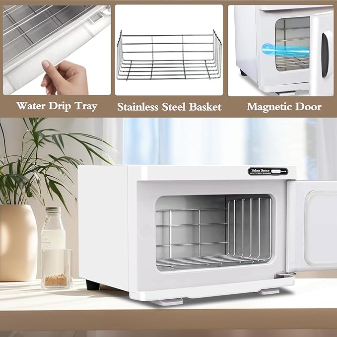Salon Señor Small Towel Warmer,Hot towel Cabinet with Fast Heating and Hold Heat Function,Suitable for Massage and Facial Care