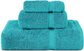 Chakir Turkish Linens | Hotel & Spa Quality 100% Cotton Premium Turkish Towels | Soft & Absorbent (3 Piece Towel Sets, Aqua)