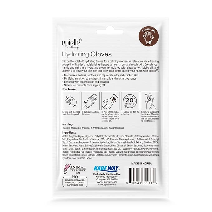 Epielle Hydrating Hand & Foot Masks, Relieve and Soften Dry, Overworked Skin, Self Care Gifts for Women, Spa Kit, Mothers Day Gifts, 6 Moisturizing Gloves & 6 Moisturizing Socks