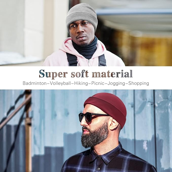 Women's Summer Beanie for Men Hat Boho Hats Adult Dwarf Hats Chemo Cap Cancer Headwear Caps Baggy Skull Sleep Cap Nightcap