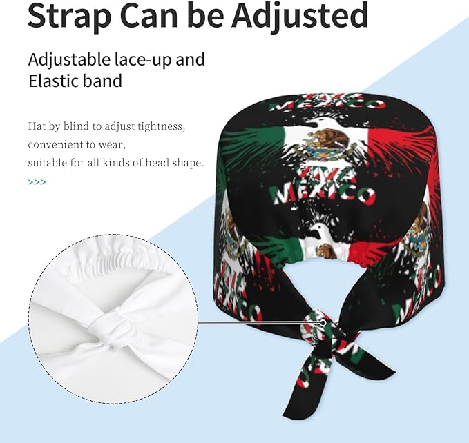 Adult Working Cap Adjustable Cleaning Work Sweatband Scrub Hat Tie Back Hats Headwear Bouffant Hat Head Headgear