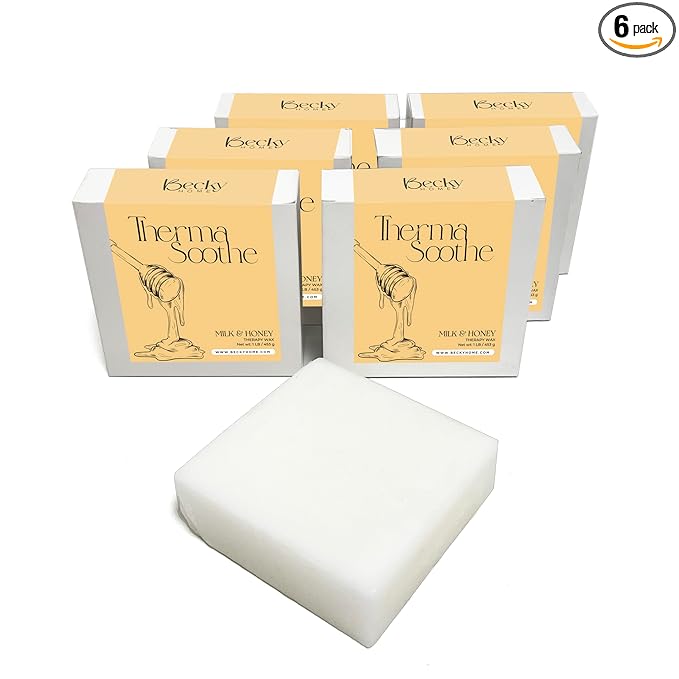 6lb Milk and Honey Scented Paraffin Wax, Paraffin Wax for Hand and Feet, Use with any Paraffin Wax Machine for Hand and Feet, Paraffin Wax Refills for Paraffin Baths, Parrafin Wax Blocks