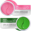 Under Eye Patches for Puffiness Kit: 120 Pcs Green Tea & Caffeine Eye Mask for Dark Circles and Anti-Aging - Day & Night Skin Eye Pads with Niacinamide, Collagen, Hyaluronic Acid & Vitamin C (2 Pack)