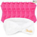 CIEHER Spa Headband, 8 Pcs - Bachelorette Party Favors, Bride & Bridesmaid Gifts, Skincare Makeup Face Wash Headbands