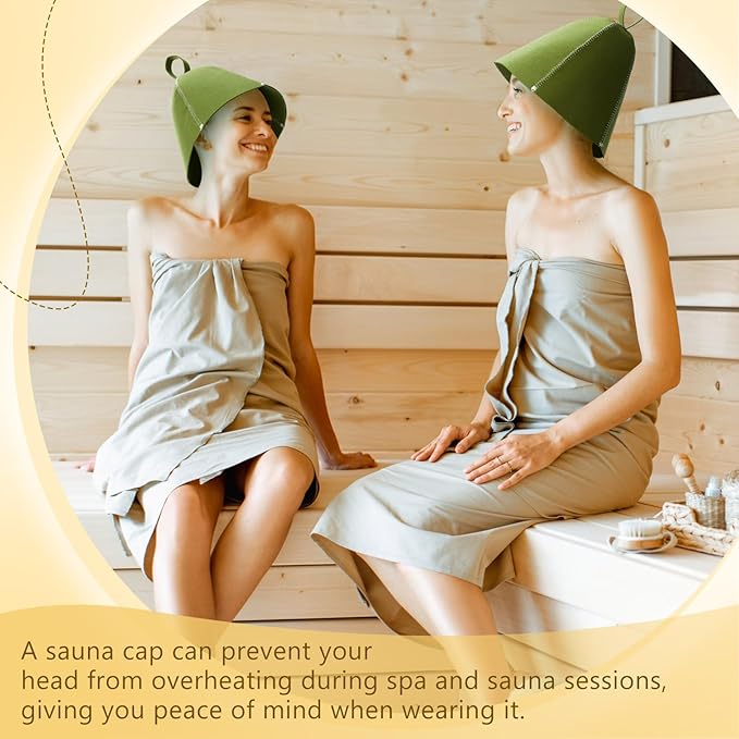JaGely Sauna Hat for Men Women Sauna Hat Vaporarium Cap Russian Banya Cap for Bath House Accessories