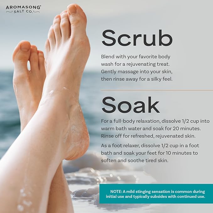 Aromasong Magnesium Flakes for Bath from The Dead Sea- 12 LB Resealable Pack Magnesium Chloride Flakes -Organic Bath Salt Muscle Relaxing Mineral Soak
