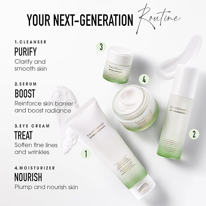 bareMinerals SKINLONGEVITY Barrier Boosting Serum, Hydrating Face Serum with Niacinamide, Strengthens Skin Barrier, Improves Texture, Suitable for All Skin Types, 30ml