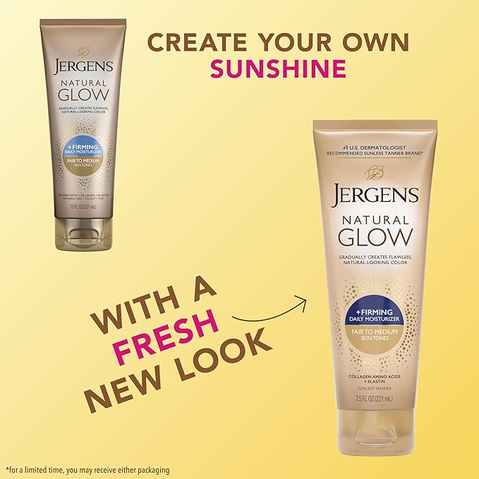 Jergens Natural Glow Daily Firming Moisturizer, For Fair to Medium Skin Tones, 7.5 oz