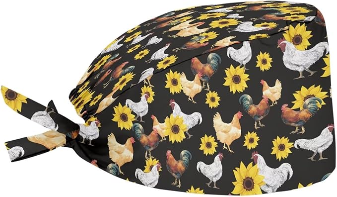JoyLamoria Novelty Printed Cap with Sweatband Women Men Adjustable Tie Back Hats for Paiting