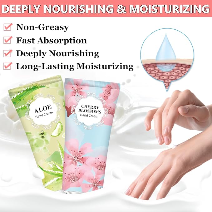10 Pack Hand Cream Gifts Set,Mothers Day Gifts,Teacher Appreciation Gifts,Thank You,Nurse Gifts,Birthday Gift for Women,Natural Plant Fragrance Scented Hand Lotion Travel Size Mini Lotion Shea Butter