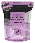 Aromasong RAW Magnesium Bath Flakes with 100% Natural Lavender, 12 Lb. Bulk Muscle Relaxing Organic Salts Mg Chloride, Mineral Soak Salt.